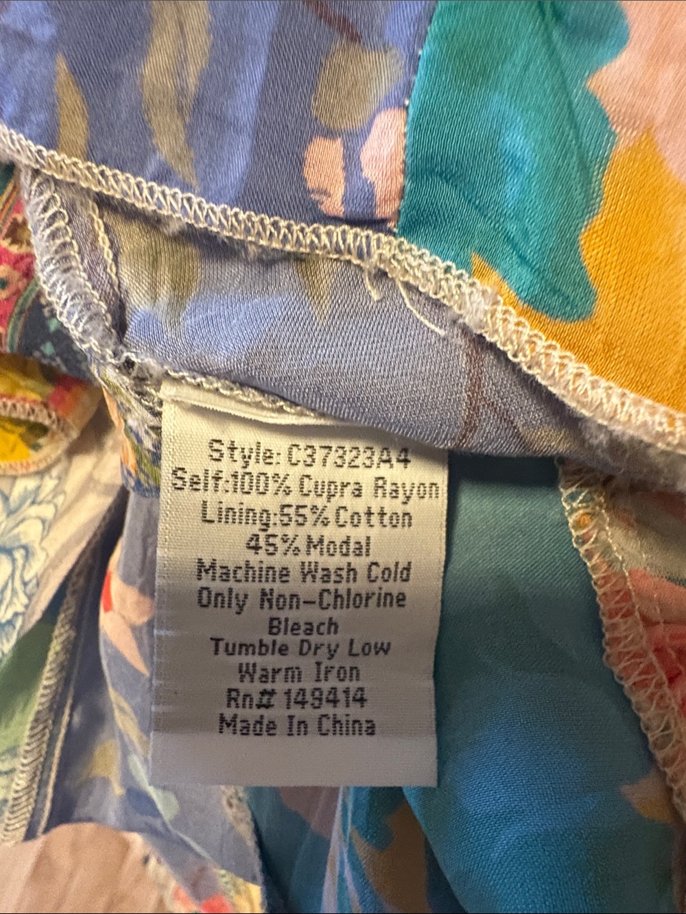 Johnny Was Multicolor Floral Patchwork Maxi Dress - Picture 6 of 6